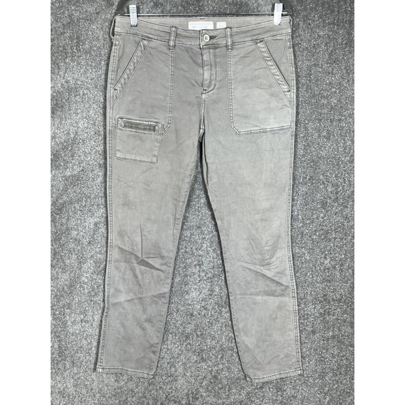 Anthropologie Hei Hei Jeans Womens Size 30 Stretch Gray Straight Leg Mid Rise - Picture 1 of 11